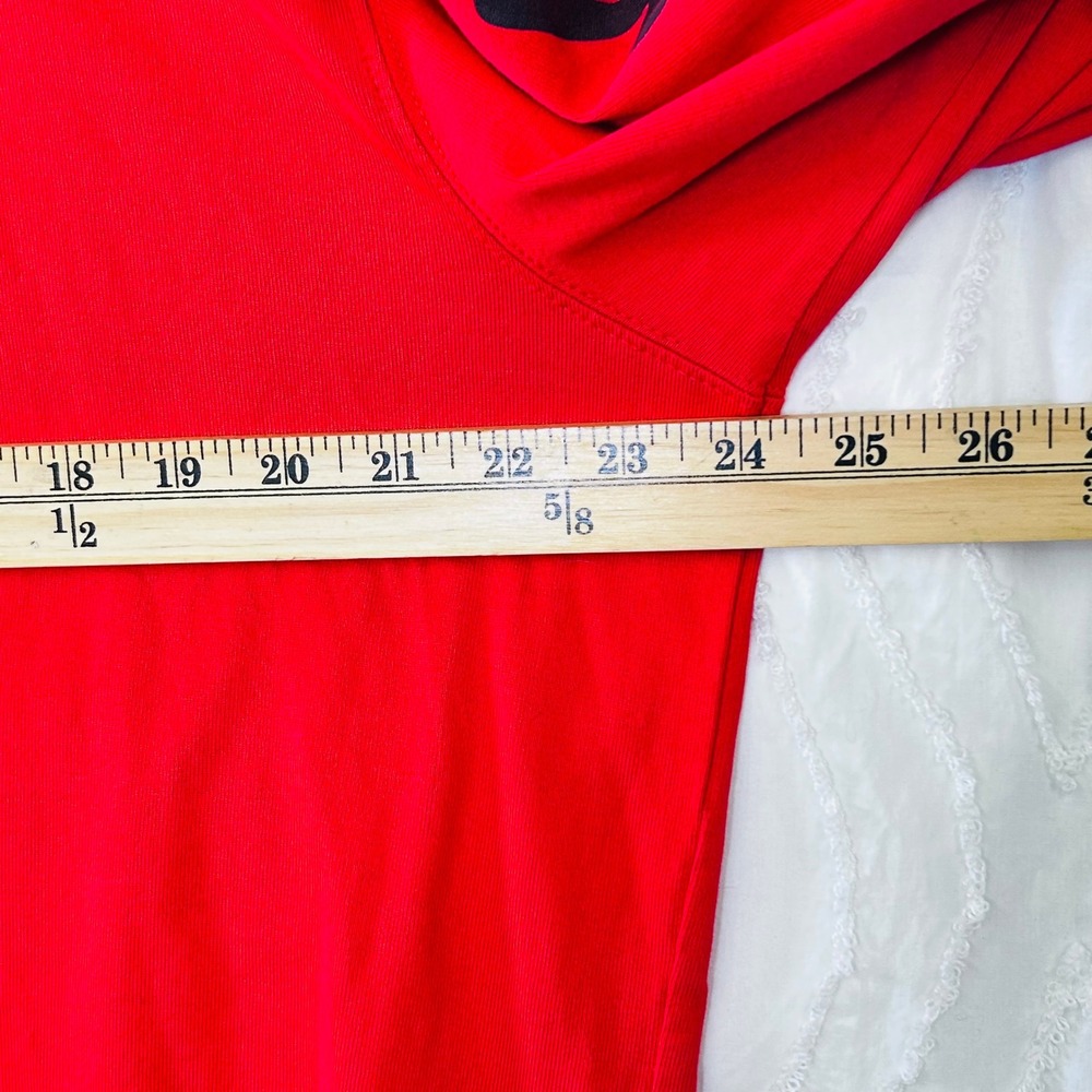 Lacoste Live T-Shirt Mens M Red Long Sleeve Script Logo Preppy Streetwear Sporty - Picture 7 of 11